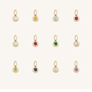 Mejuri 14k Sphere Blue Sapphire Birthstone Charm